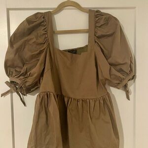 Ted Baker Green Puff Sleeve Blouse